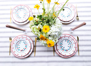 Warehouse Sale - Sofia Collection - Hand painted Traditional Spanish Plate Set (Dinner & Side) - 2 plates