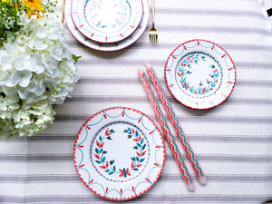 Warehouse Sale - Sofia Collection - Hand painted Traditional Spanish Plate Set (Dinner & Side) - 2 plates