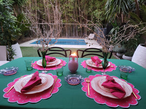 Warehouse Sale - Sample hot pink placemats
