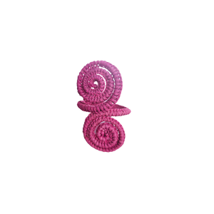 Warehouse Sale - Pink Twirly Hand woven napkin ring made in Colombia